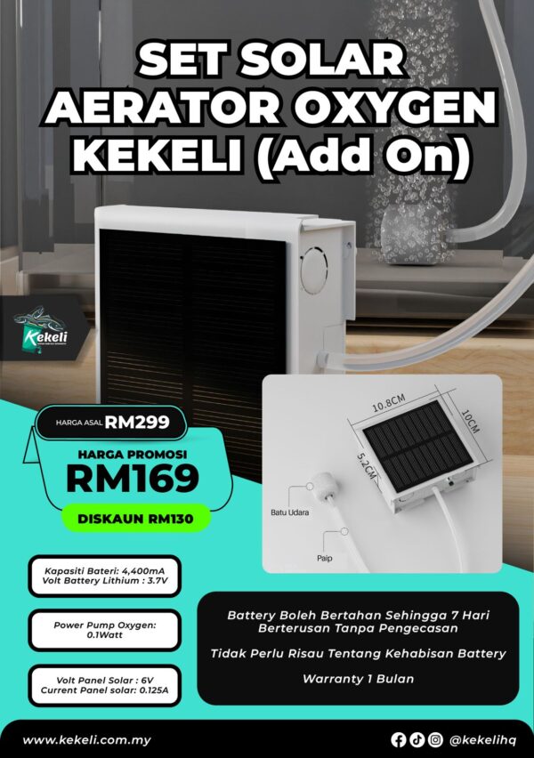 1 ADDON - Set Solar Aerator Oxygen Kekeli